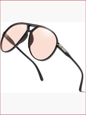 Oversized Square Aviator Sunglasses UV400 Protection Lightweight Unisex